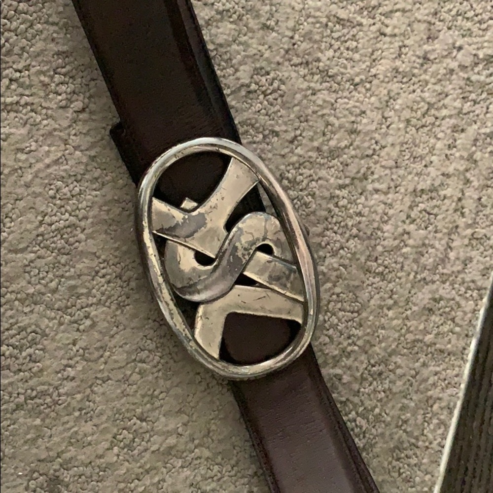 YSL Saint Laurent black/Brown belt 85